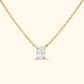 Ovale Diamant Ketting 0.7 ct | 14 Karaat Goud